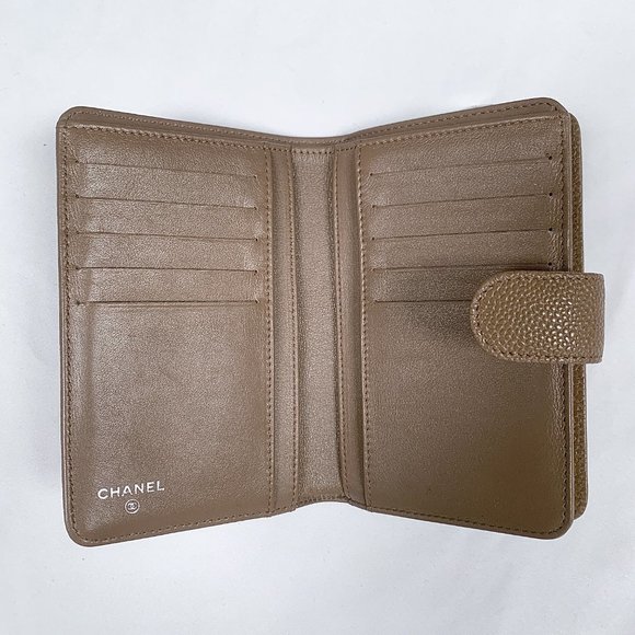 Chanel L-zip CC Leather Pocket Wallet Dark Beige NWT - Picture 7 of 16